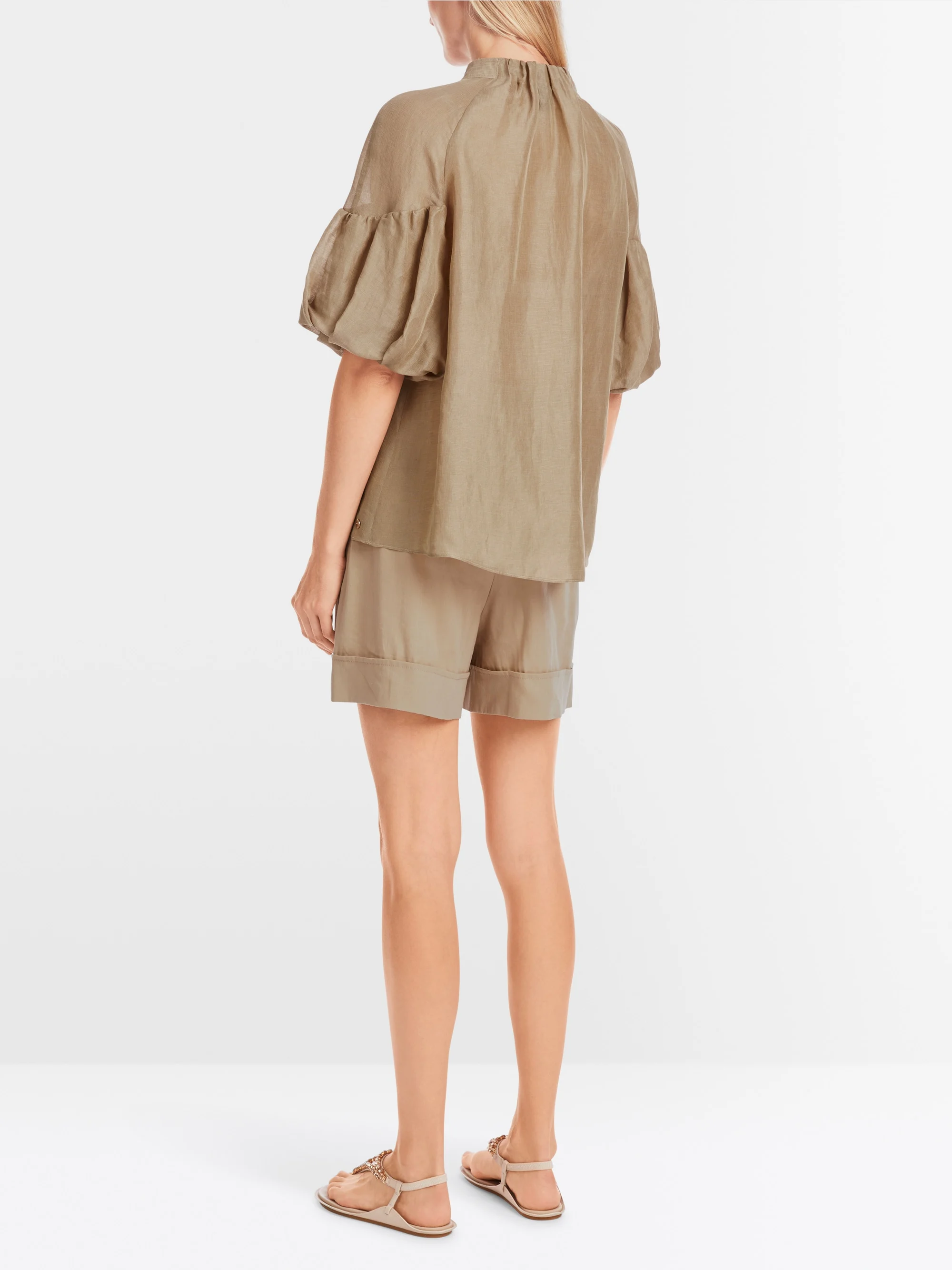 Marc-Cain Simple blouse with balloon sleeves