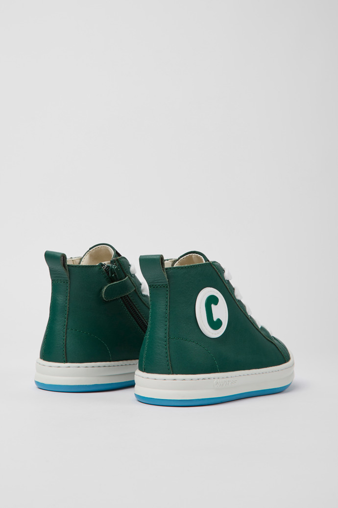 Runner Green Leather Sneakers for Kids