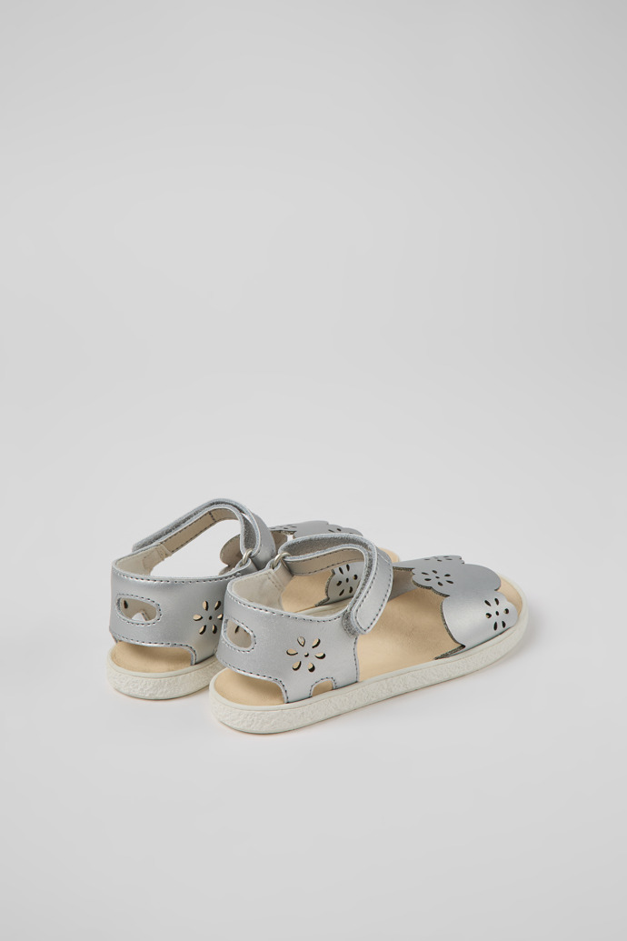 Miko silver leather sandals for girls