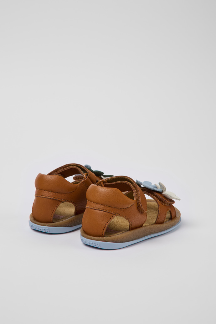 Twins Brown Leather Sandals for Boys