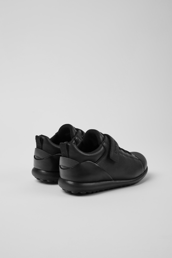 Pelotas Black Leather and Canvas Shoes for Boys