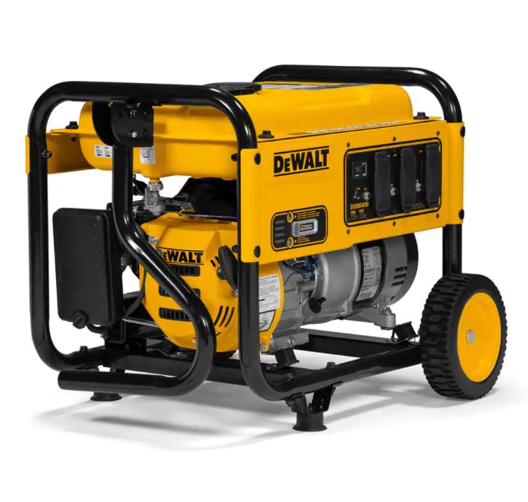 DEWALT 4000-Watt Manual Start Gas-Powered Portable Generator with Premium Motor, Covered Outlets and CO Protect