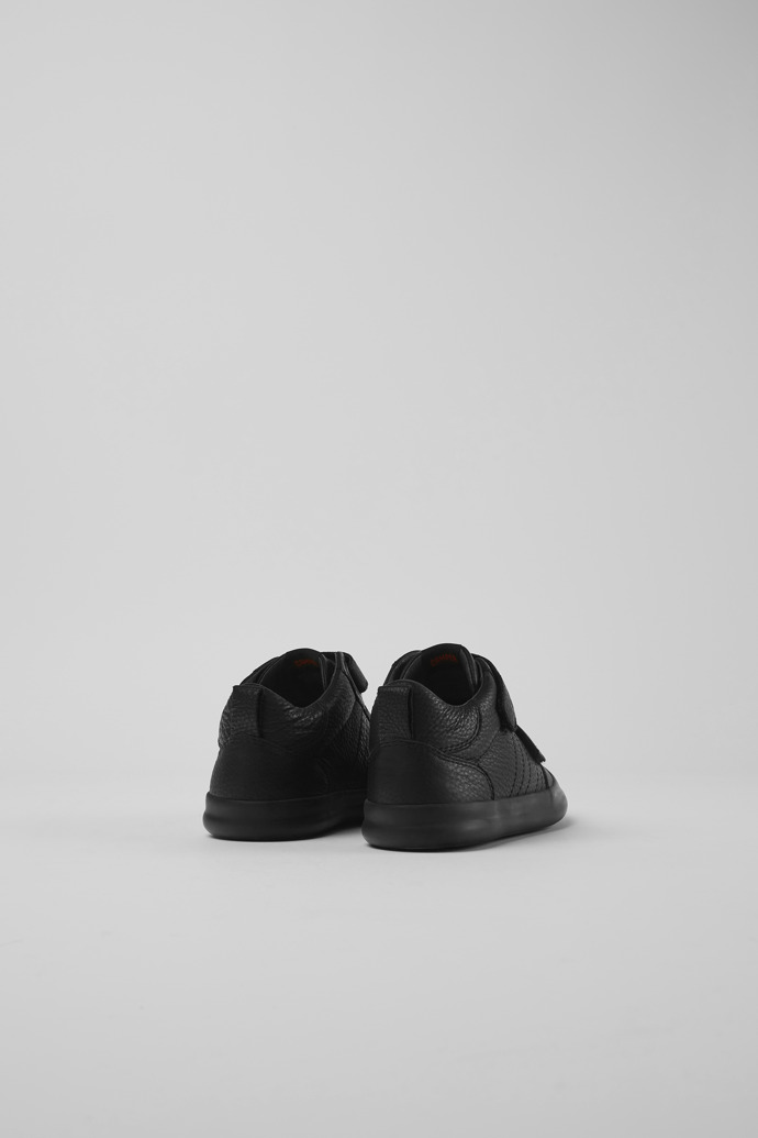 Pursuit Black Leather and Fabric Sneakers for Boys