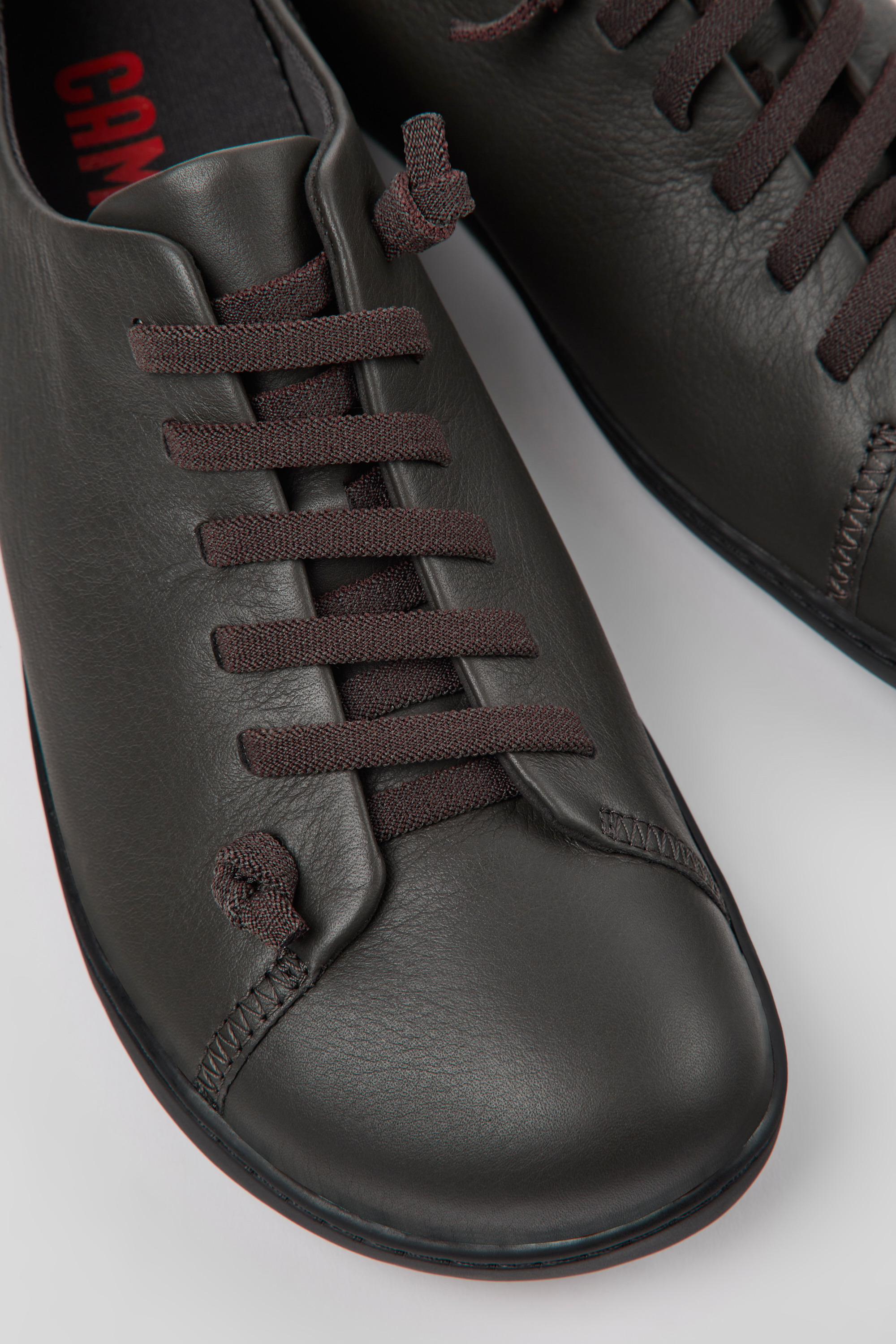 Peu - Gray leather shoes for men