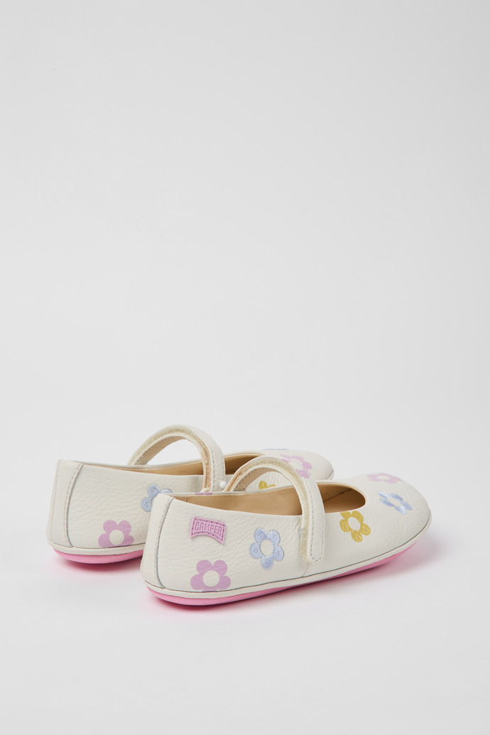 Twins Boys White Leather Ballerina Flats
