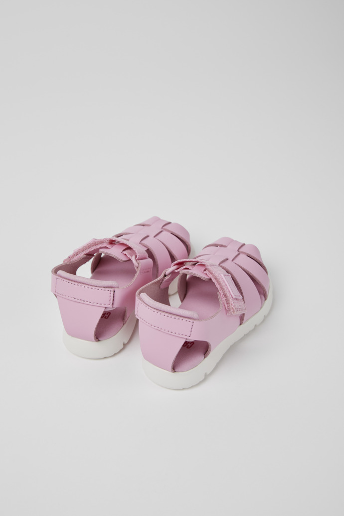 Caterpillar Pink Leather and Fabric Sandals